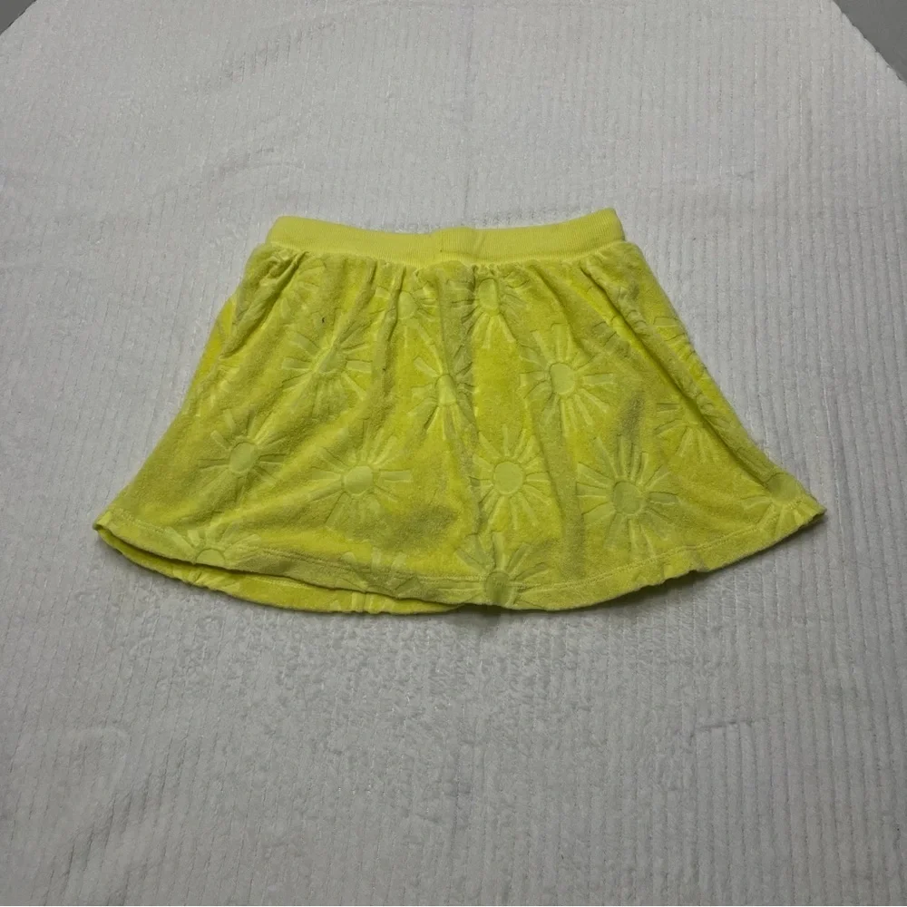 Old Navy Yellow Textured Skater Skirt